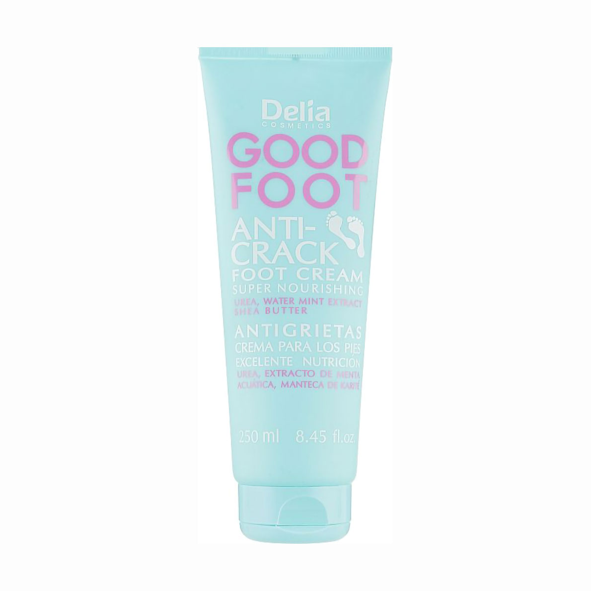 Зволожувальний крем для ніг Delia Cosmetics Good Foot Anti-Crack Super Nourishing Foot Cream для загрубілої та потрісканої шкіри стоп, 250 мл